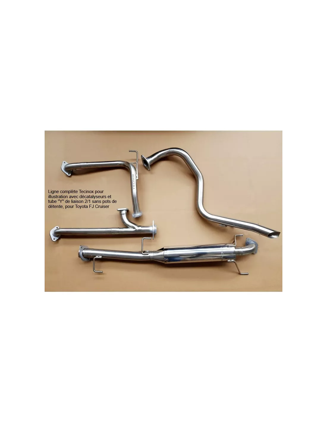 Intermediaire avec silencieux Tecinox Toyota FJ Cruiser 2006-2018