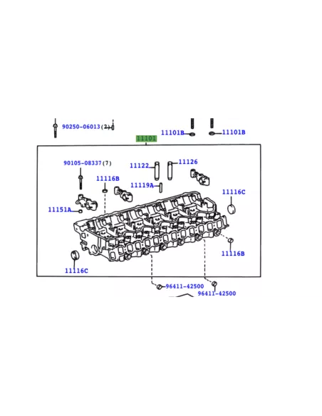 Culasse nue Land Cruiser HDJ100 TOYOTA - accessoire 4x4