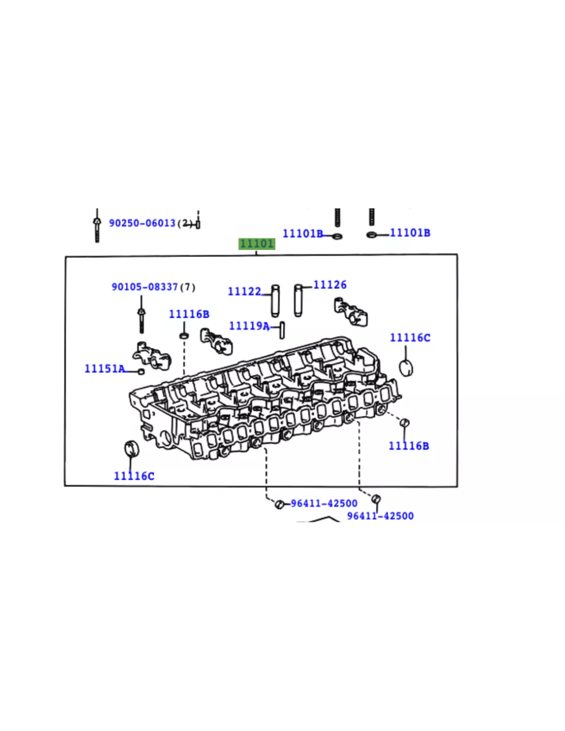 Culasse nue Land Cruiser HDJ100 TOYOTA - accessoire 4x4