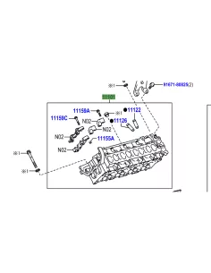 Culasse nue droite VDJ200 286cv - avec guides de soupape TOYOTA -