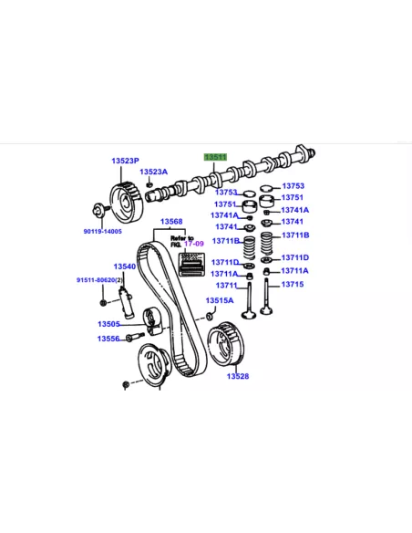 Arbre à cames KZJ7 KZJ9 TOYOTA - accessoire 4x4
