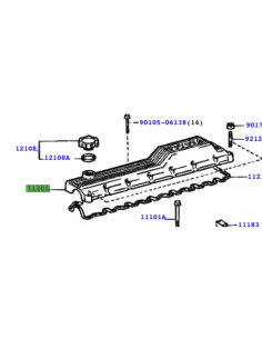 Cache culbuteur HZJ7 HDJ80 12s - noir TOYOTA - accessoire 4x4