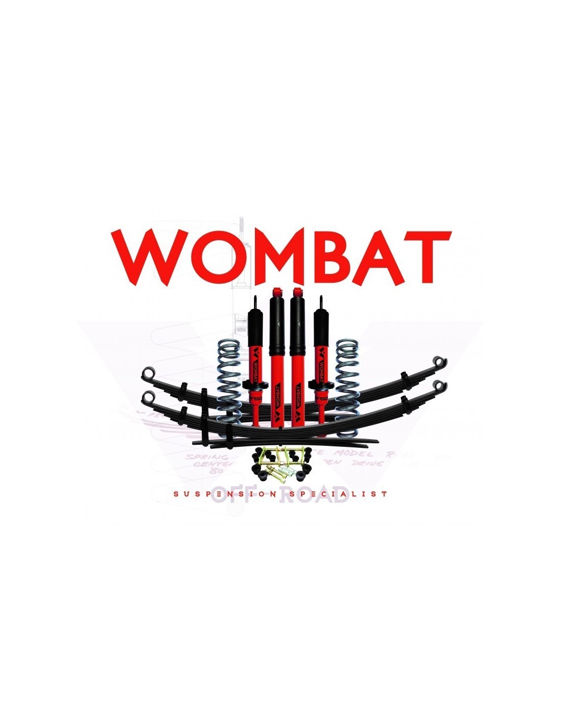 WOMBAT Aufhängungsset +50mm Toyota Hilux 2015+