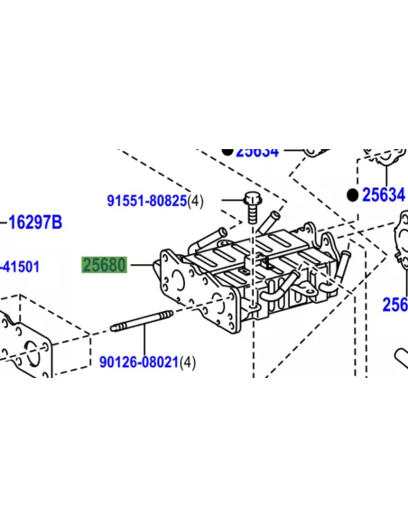 Refroidisseur de vanne EGR VDJ200 TOYOTA - accessoire 4x4