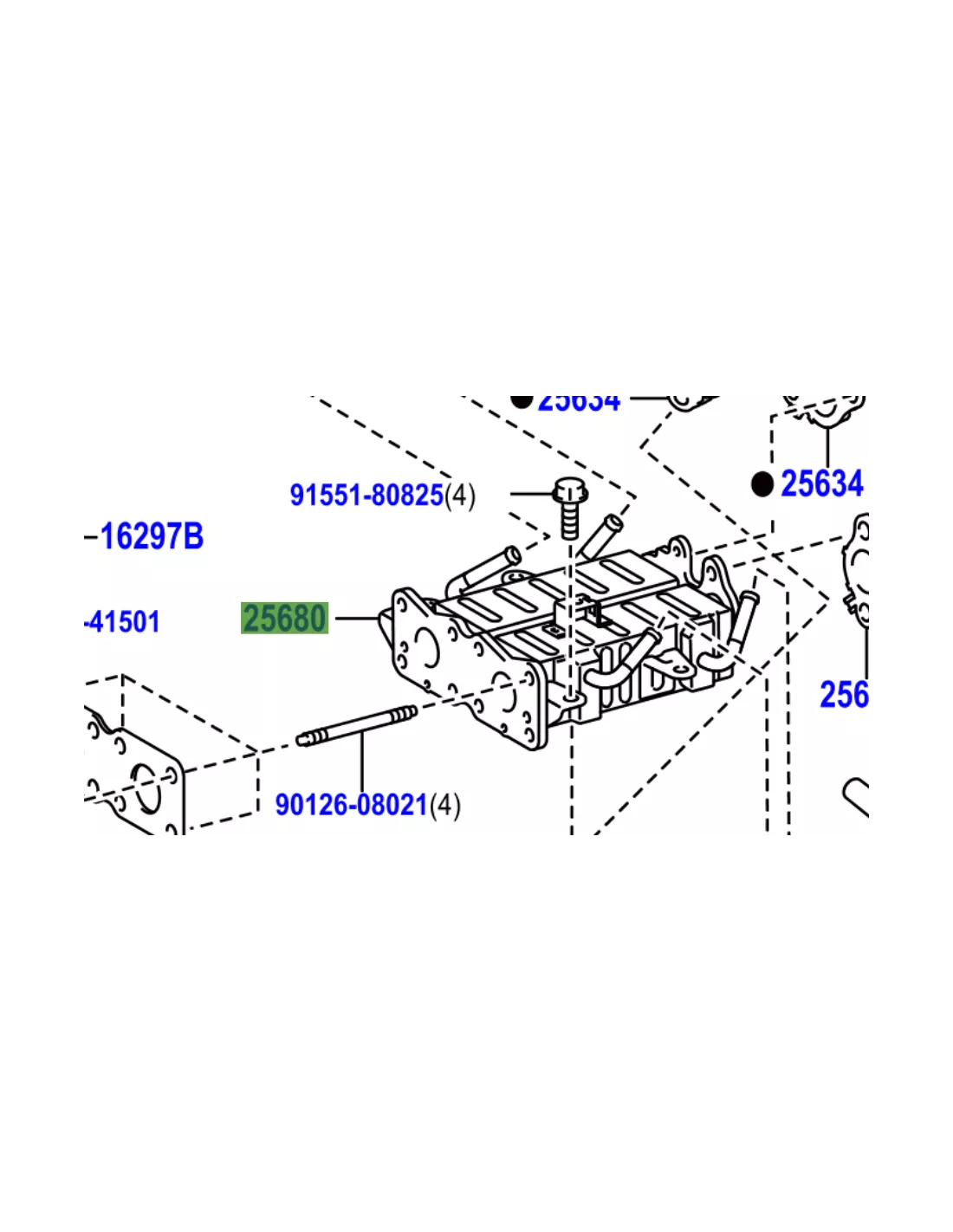 Refroidisseur de vanne EGR VDJ200 TOYOTA - accessoire 4x4