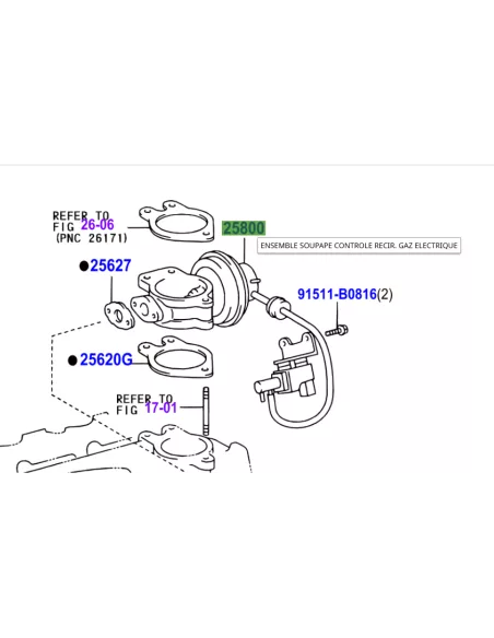 Vanne EGR recirculation gaz échappement KDJ9 KDJ12 163cv TOYOTA -