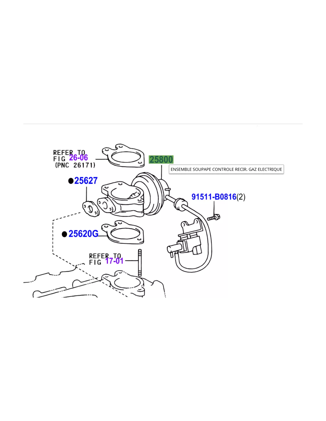 Vanne EGR recirculation gaz échappement KDJ9 KDJ12 163cv TOYOTA -