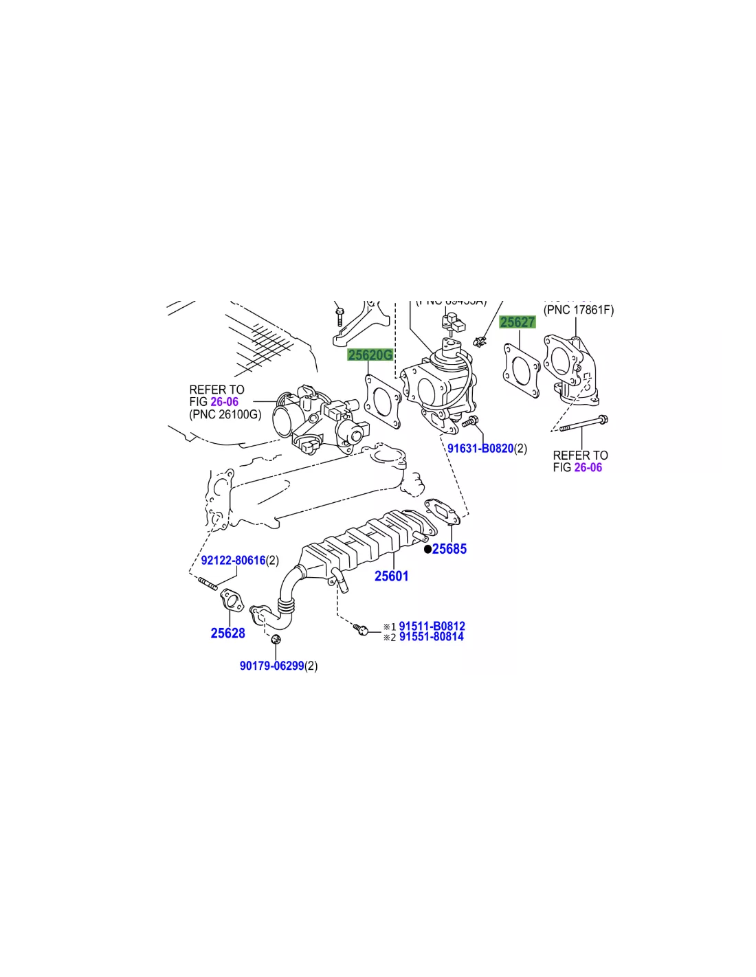 Joint de vanne EGR KDJ120 KDJ125 166cv TOYOTA - accessoire 4x4