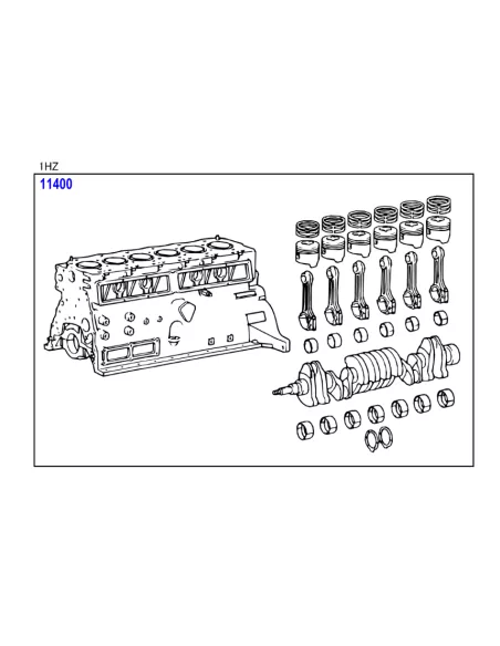 Bloc moteur embiellé 1HZ pour Land Cruiser HZJ78 HZJ79 HZJ105 TOYOTA