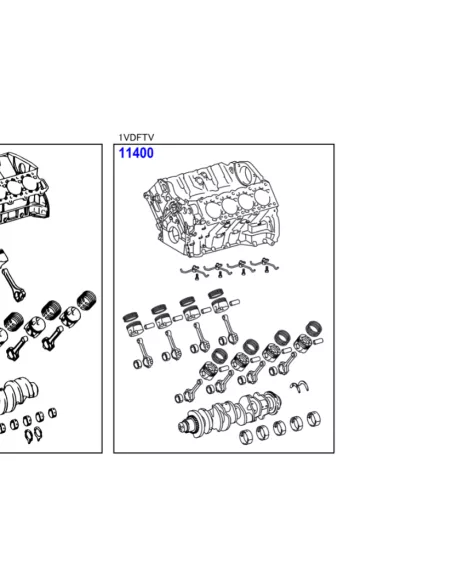Bloc moteur embiellé Land Cruiser V8 4.5D4-D VDJ200 TOYOTA -