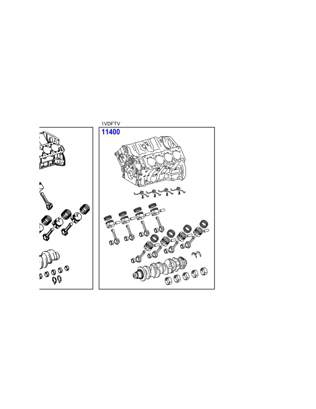 Bloc moteur embiellé Land Cruiser V8 4.5D4-D VDJ200 TOYOTA -