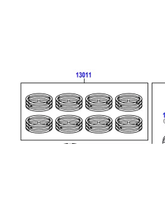 Jeu de segments pour 8 pistons VDJ200 TOYOTA - accessoire 4x4