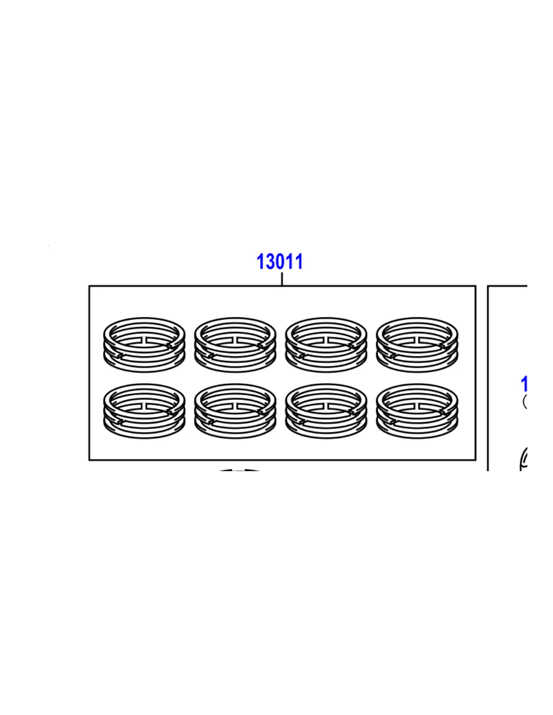 Jeu de segments pour 8 pistons VDJ200 TOYOTA - accessoire 4x4