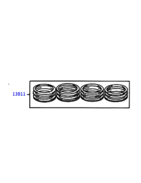 Jeu segments cote réparation 0.5 pour 4 pistons 1KZ-T KZJ7 KZJ9