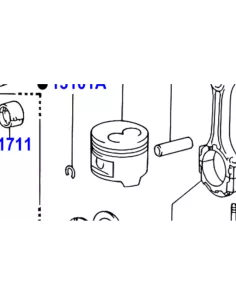 Piston moteur 1HZ HZJ78 HZJ79 - Marquage 2 - Cote standard TOYOTA -