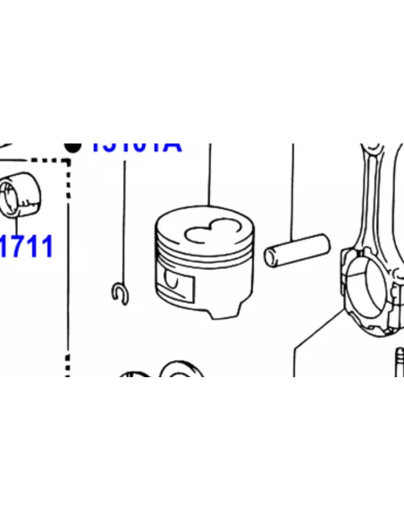 Piston moteur 1HZ HZJ78 HZJ79 - Marquage 2 - Cote standard TOYOTA -