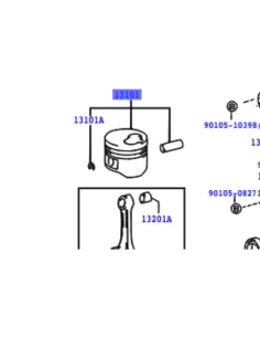 Piston moteur KZJ7 KZJ9 - Marquage 2 - Cote standard TOYOTA - 2