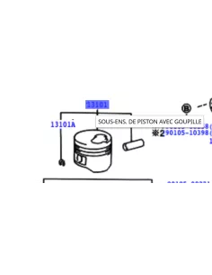 Piston moteur KZJ7 KZJ9 - Cote réparation 0.50 TOYOTA - accessoire 4x4 2