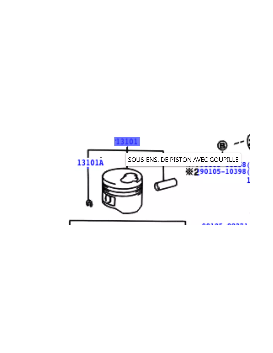 Piston moteur KZJ7 KZJ9 - Cote réparation 0.50 TOYOTA - accessoire 4x4