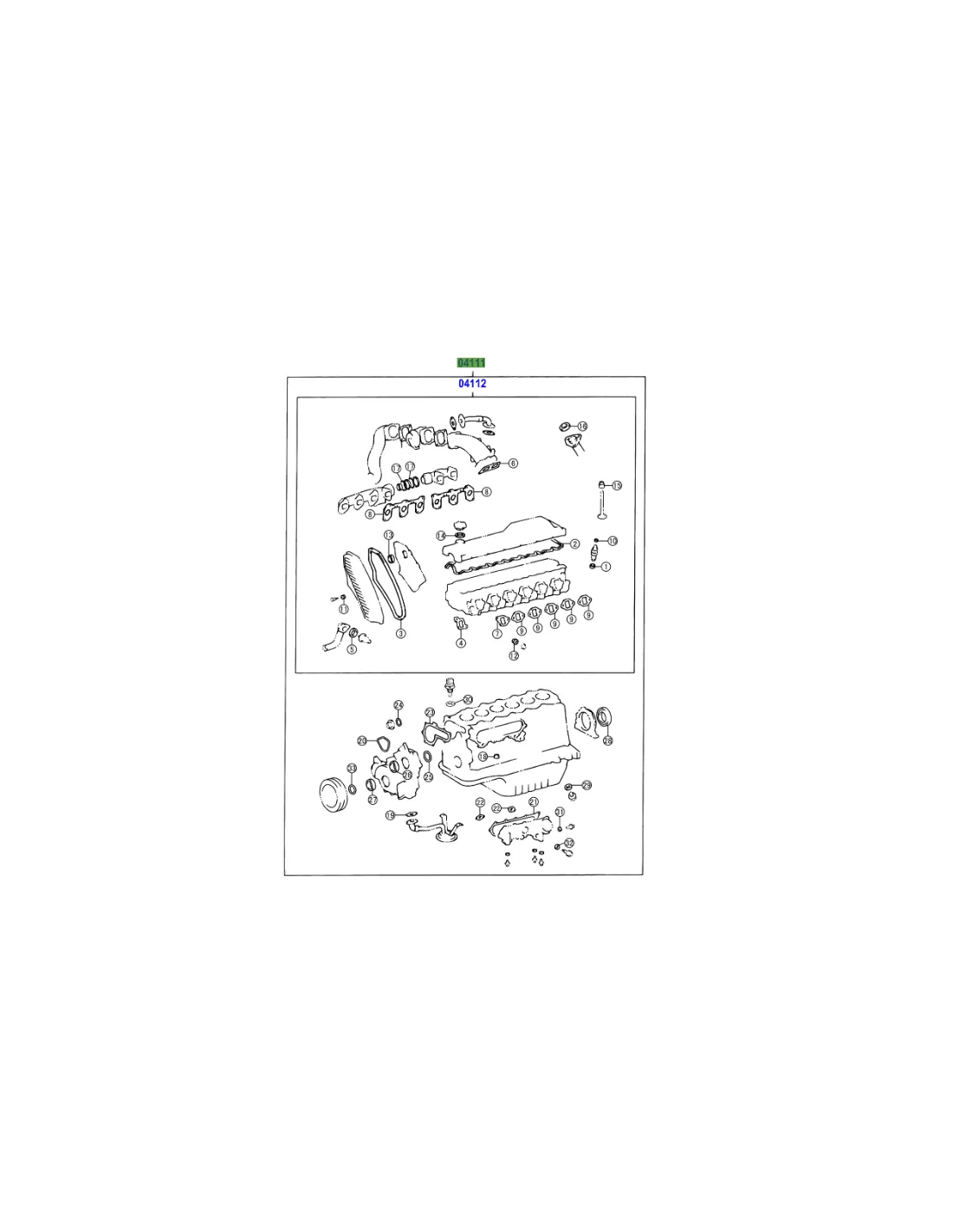 Pochette de joint complète moteur 1HZ HZJ78 HZJ79 HZJ105 TOYOTA -
