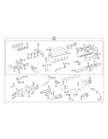 Pochette de joints moteur complète KDJ150 190cv TOYOTA - accessoire