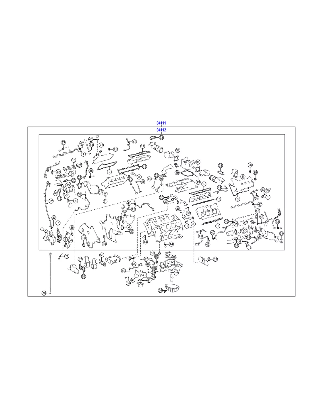 Pochette de joints moteur complète VDJ200 TOYOTA - accessoire 4x4