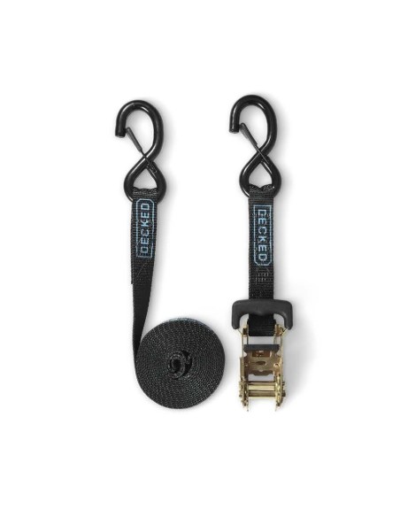 DECKED Ratchet Straps, sangles à cliquet noires