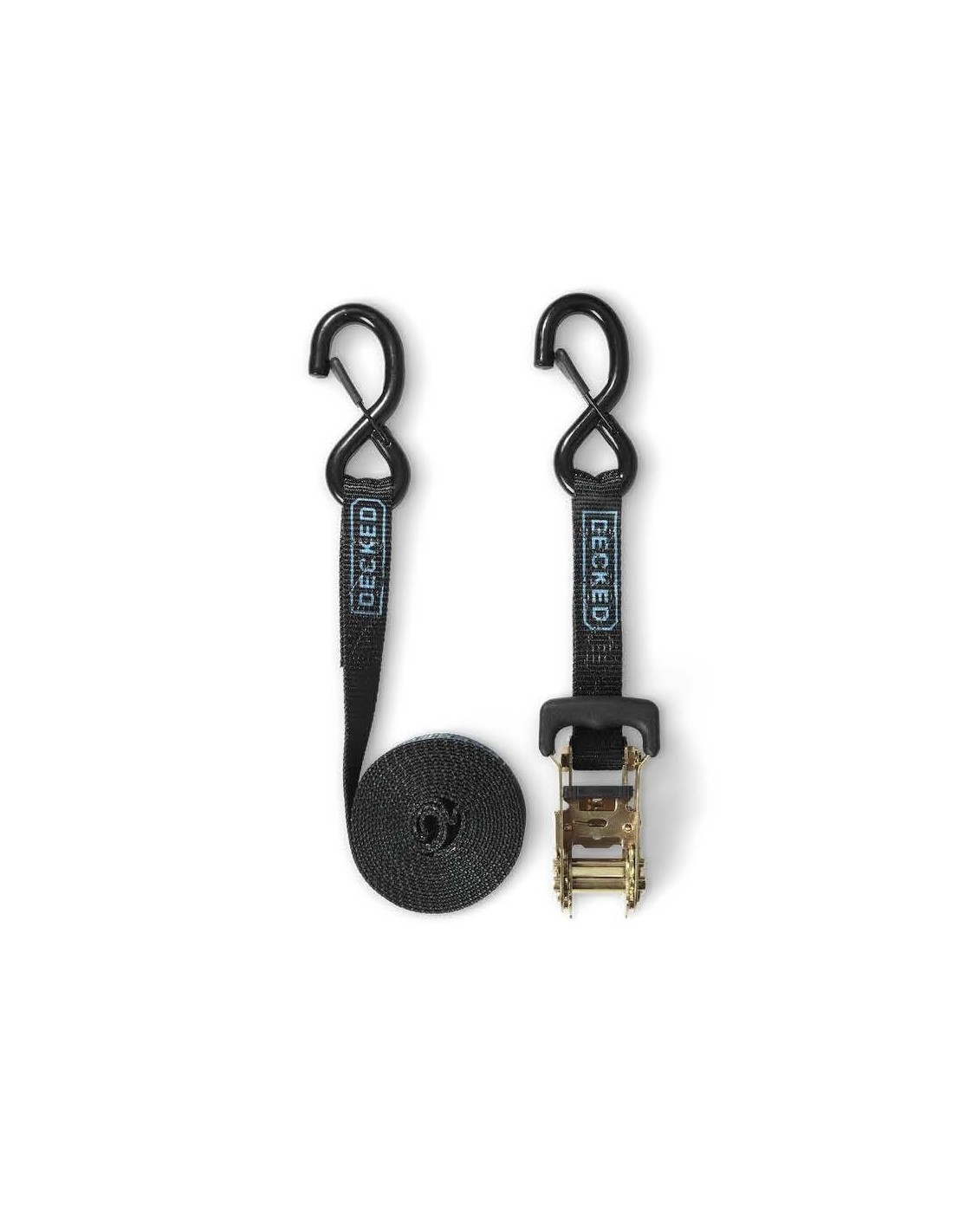 DECKED Ratchet Straps, sangles à cliquet noires