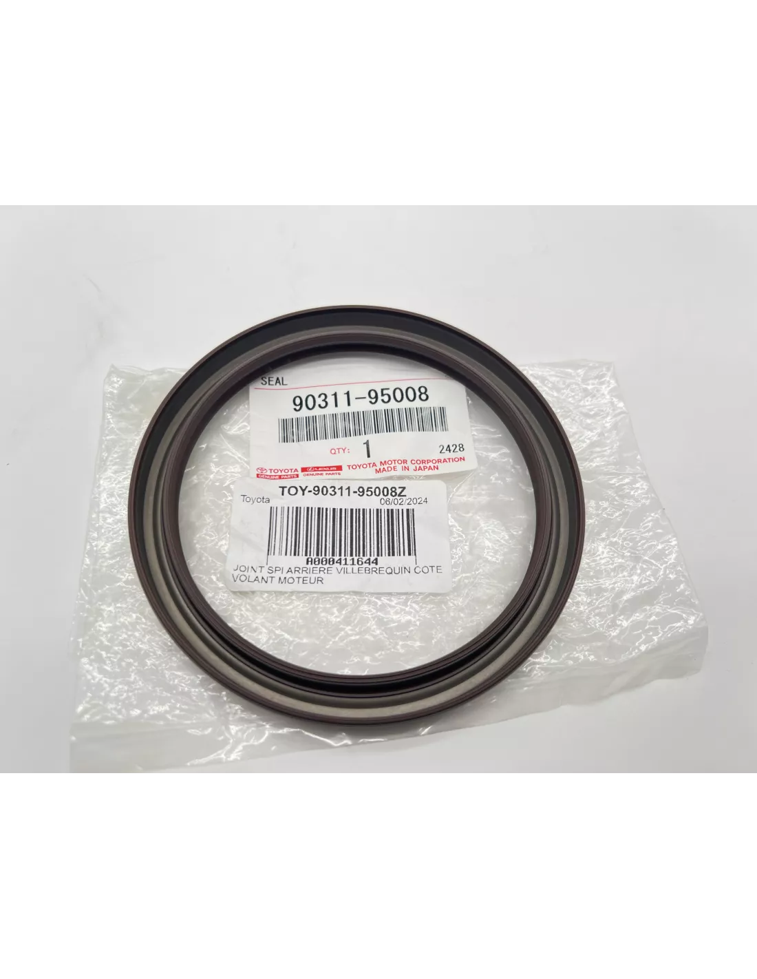 Joint spi arrière vilebrequin côté volant moteur Land Cruiser Hilux