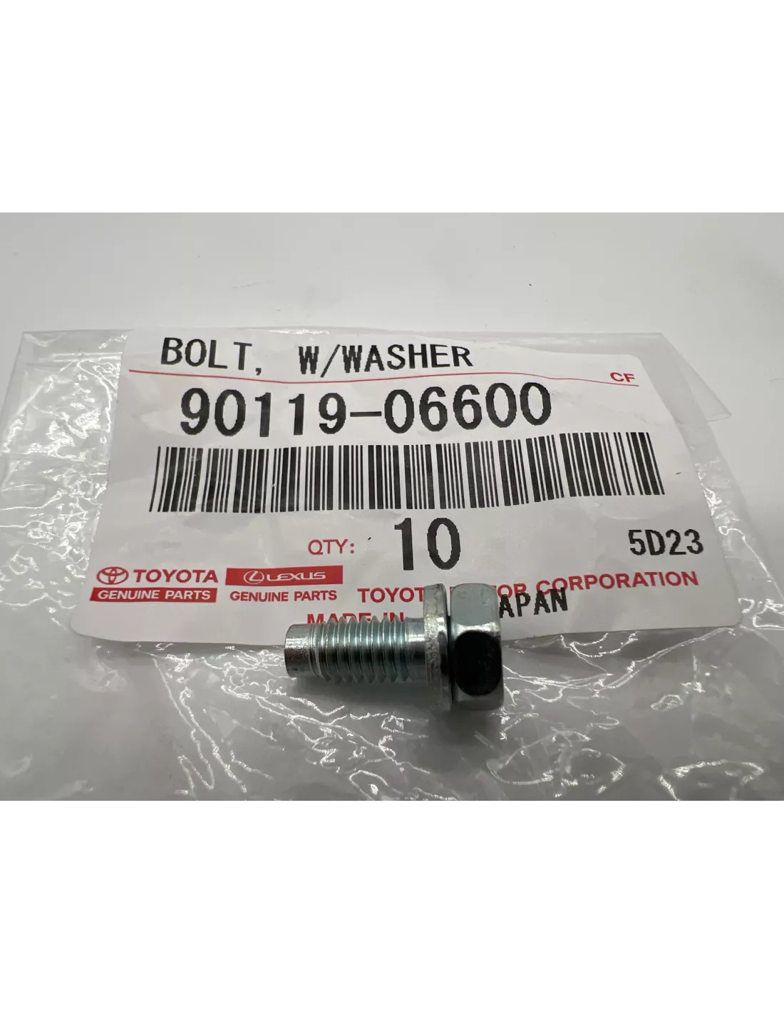 Boulon de fixation carter d'huile sur bloc moteur HDJ80 HDJ100 HZJ7