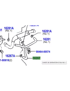 Durite de refroidissement sur refroidisseur EGR KDJ9 KDJ12 163cv 2