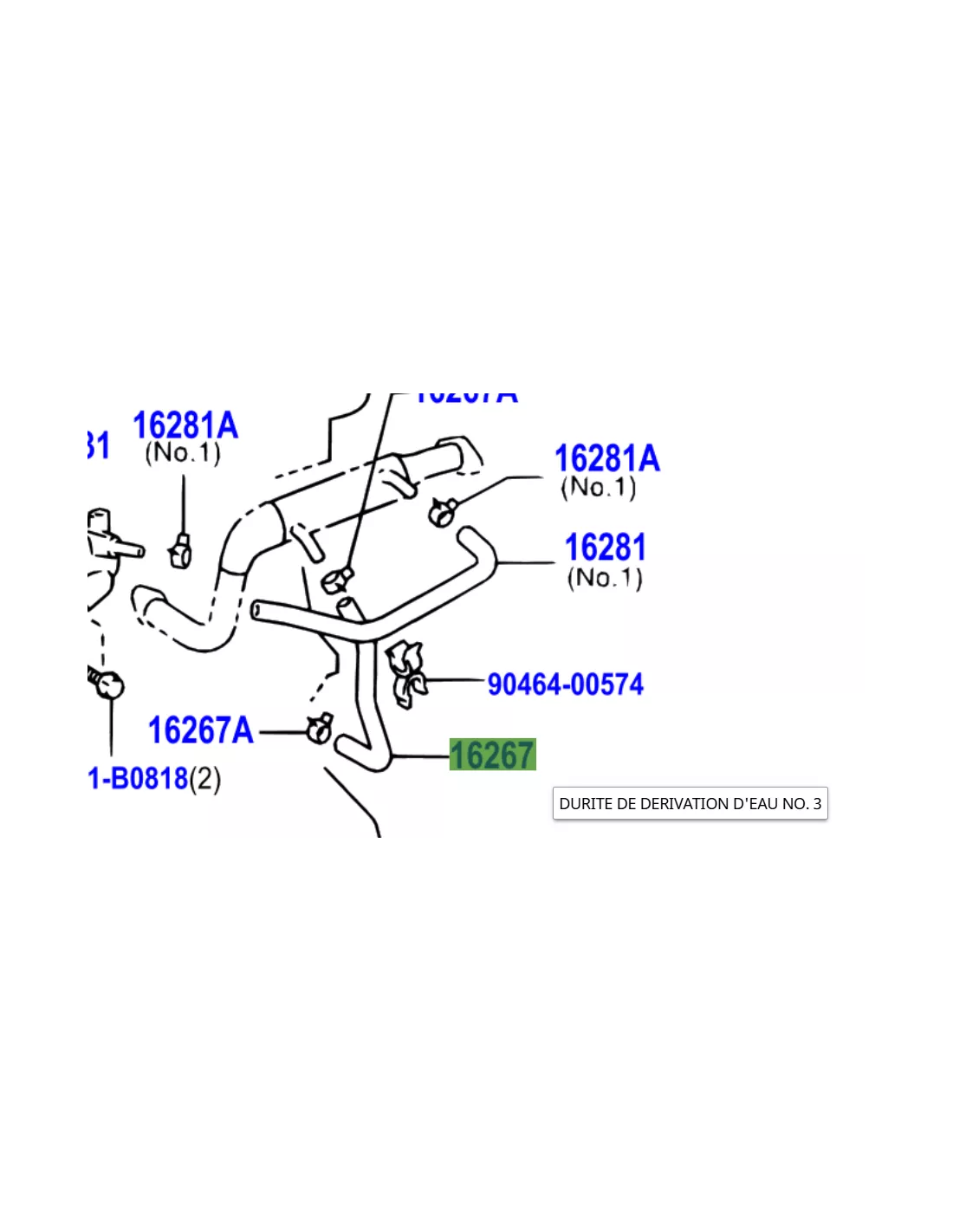 Durite de refroidissement sur refroidisseur EGR KDJ9 KDJ12 163cv