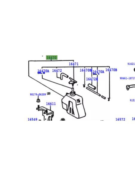 Vase d'expansion liquide de refroidissement HDJ80 TOYOTA - accessoire