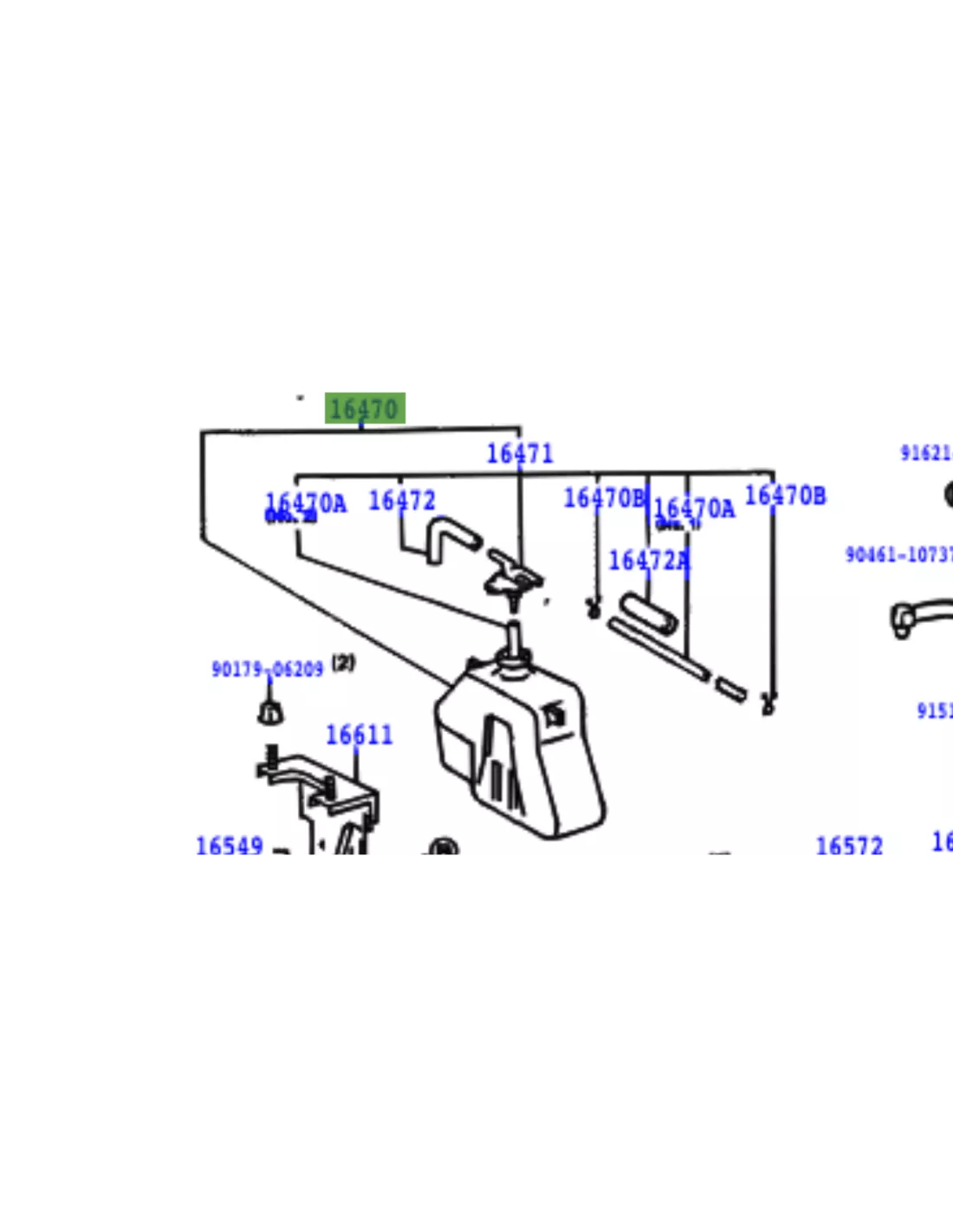 Vase d'expansion liquide de refroidissement HDJ80 TOYOTA - accessoire