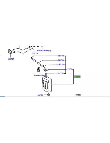 Vase d'expansion liquide de refroidissement KZJ9 KDJ9 TOYOTA -
