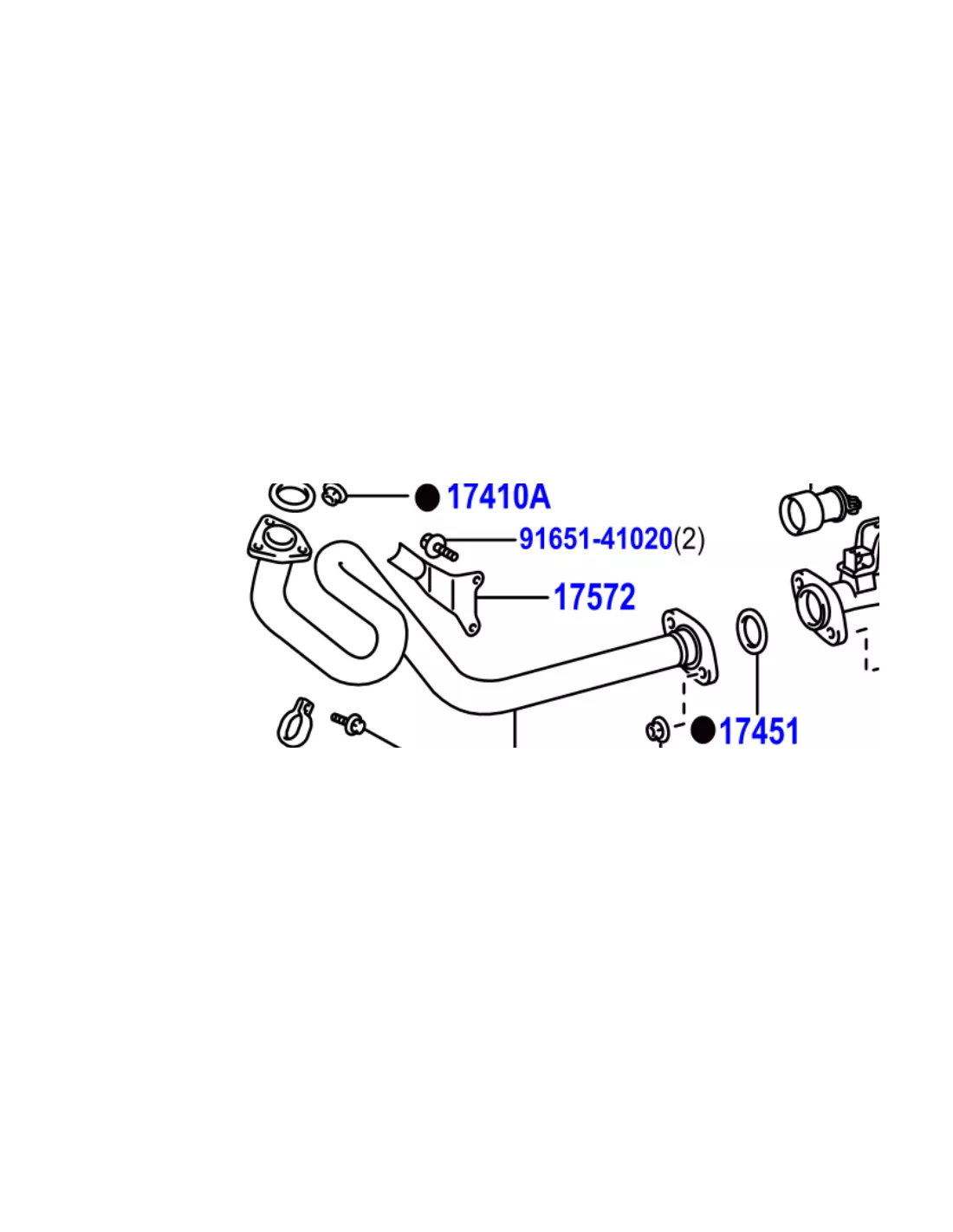 Tube primaire échappement Land Cruiser HZJ78 HZJ79 1999-2007 sans