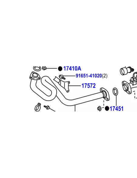 Tube primaire échappement Land Cruiser HZJ78 HZJ79 2007+ sans