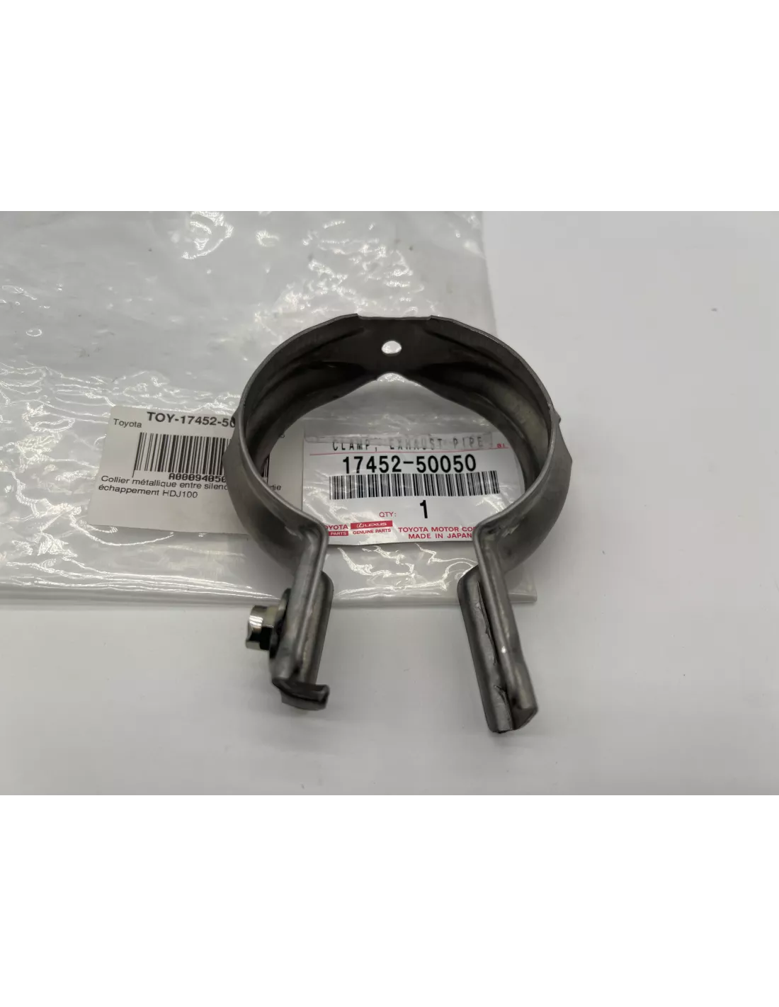 Collier métallique entre silencieux et sortie échappement HDJ100