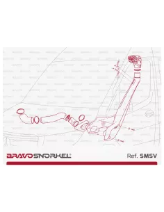 Snorkel Bravo pour Mercedes Sprinter W907 2018-2022 3.0D 2.1D BRAVO 2