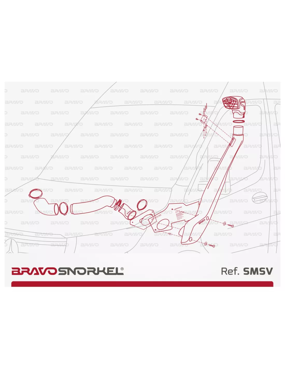 Snorkel Bravo pour Mercedes Sprinter W907 2018-2022 3.0D 2.1D BRAVO