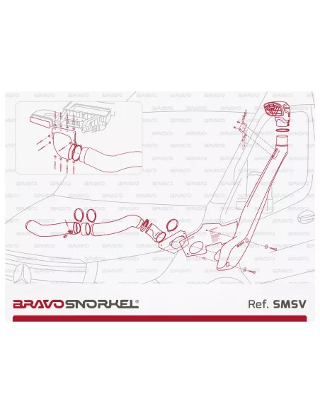 Snorkel Bravo pour Mercedes Sprinter après 2022 W907 2.0 BVA9 BRAVO