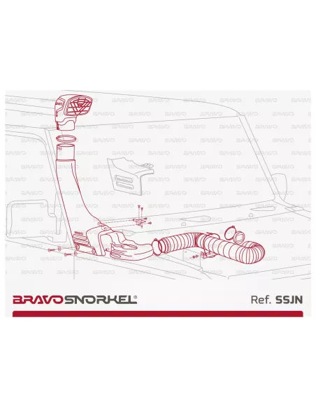 Snorkel Bravo pour Suzuki Jimny après 2018 BRAVO SNORKEL - accessoire