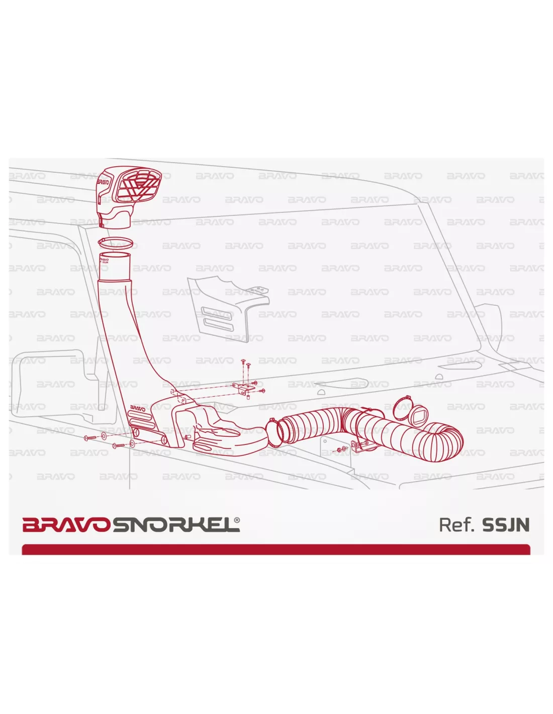 Snorkel Bravo pour Suzuki Jimny après 2018 BRAVO SNORKEL - accessoire