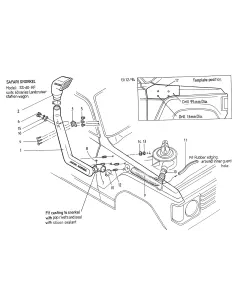 Snorkel Safari Land Cruiser HJ60 HJ61 SAFARI SNORKEL - accessoire 4x4 2