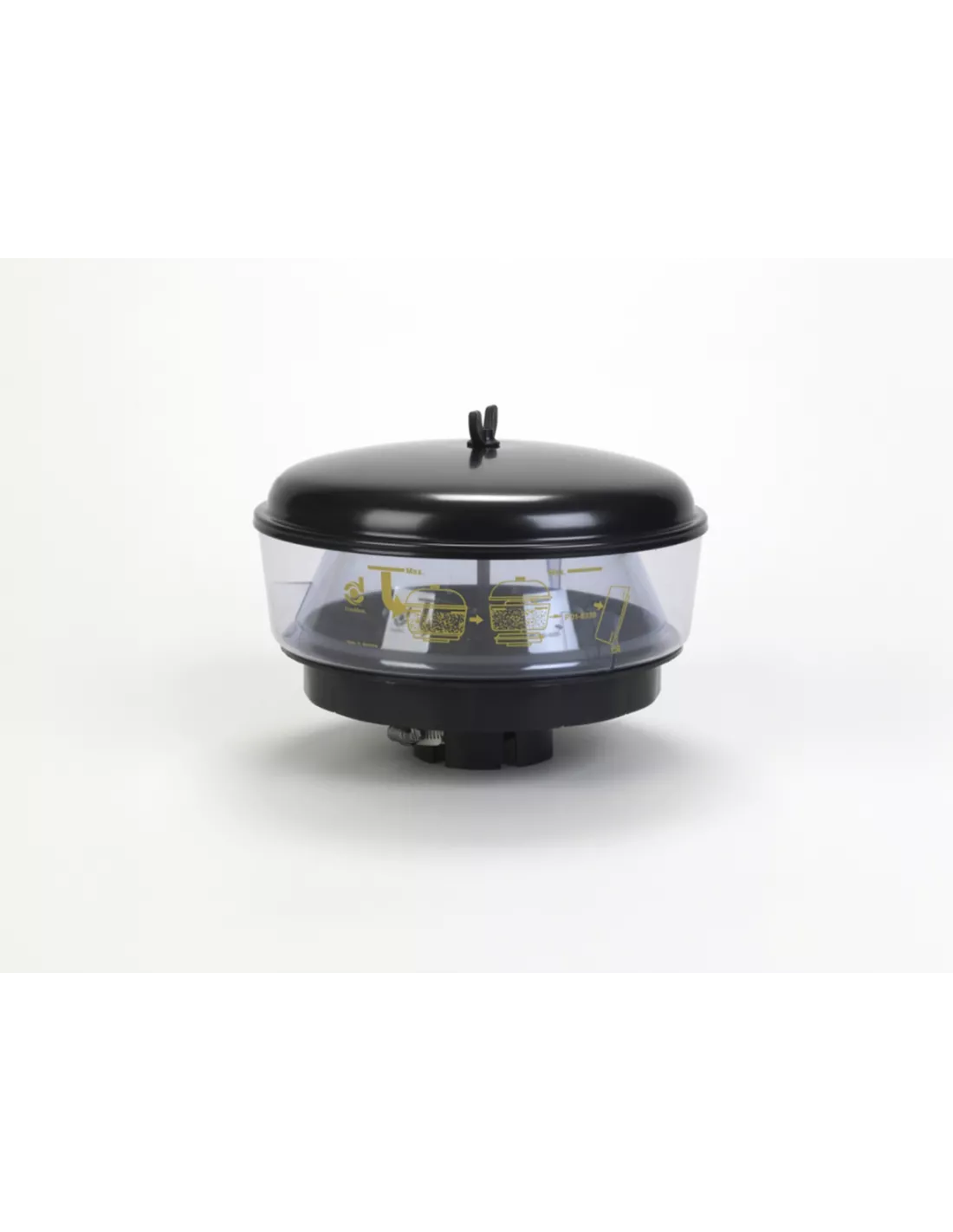 Préfiltre cyclonique Donaldson transparent Ø10 avec entrée Ø3