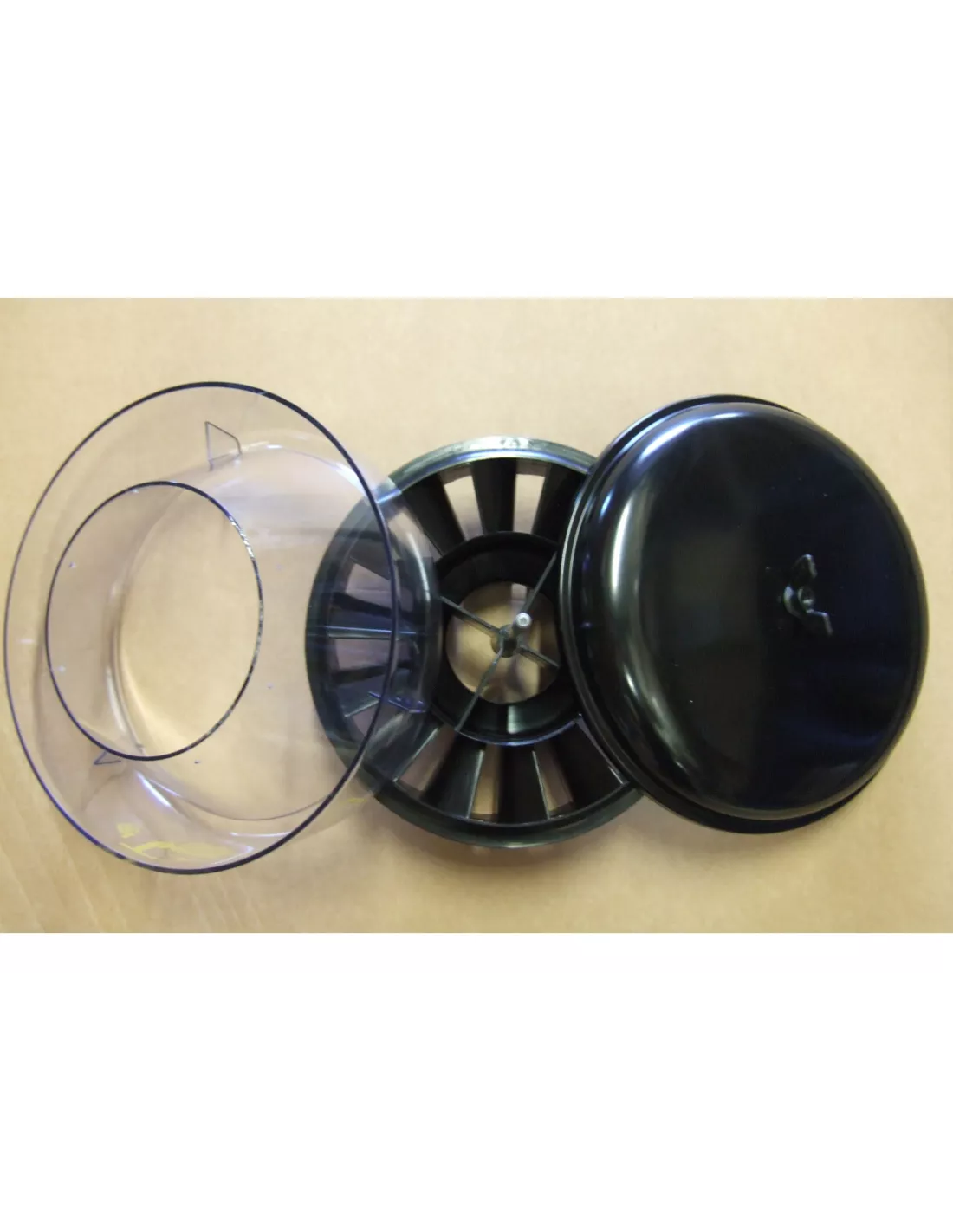 Préfiltre cyclonique Donaldson transparent Ø10 avec entrée Ø3