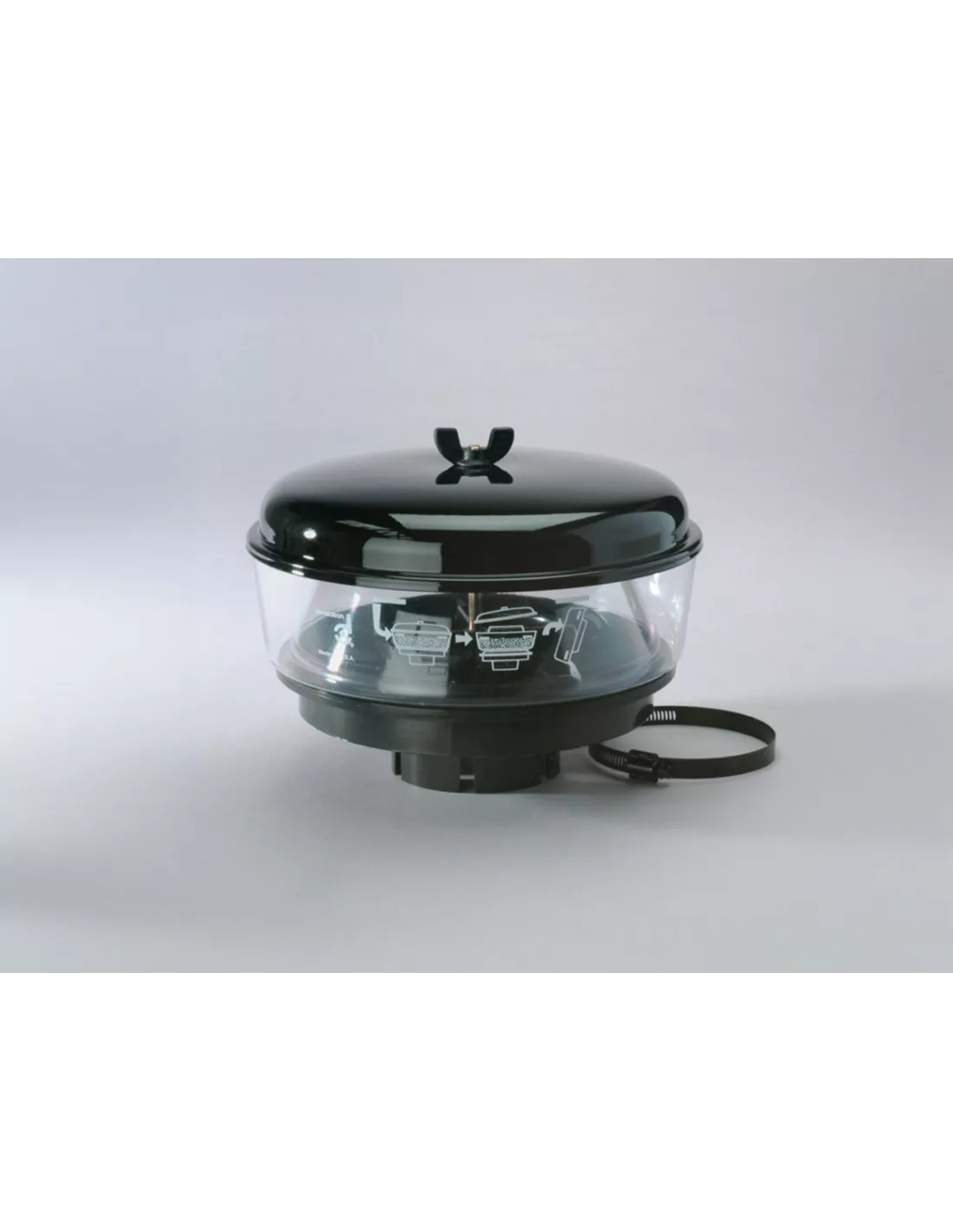 Préfiltre cyclonique Donaldson transparent Ø10 avec entrée Ø3.8
