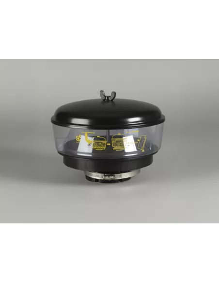 Préfiltre cyclonique Donaldson transparent Ø10 avec entrée Ø4