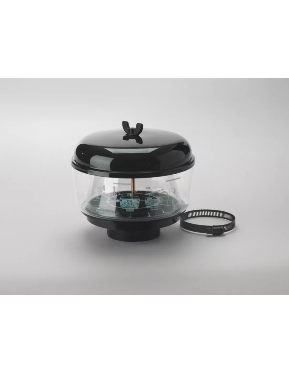 Préfiltre cyclonique Donaldson transparent Ø7 avec entrée Ø3