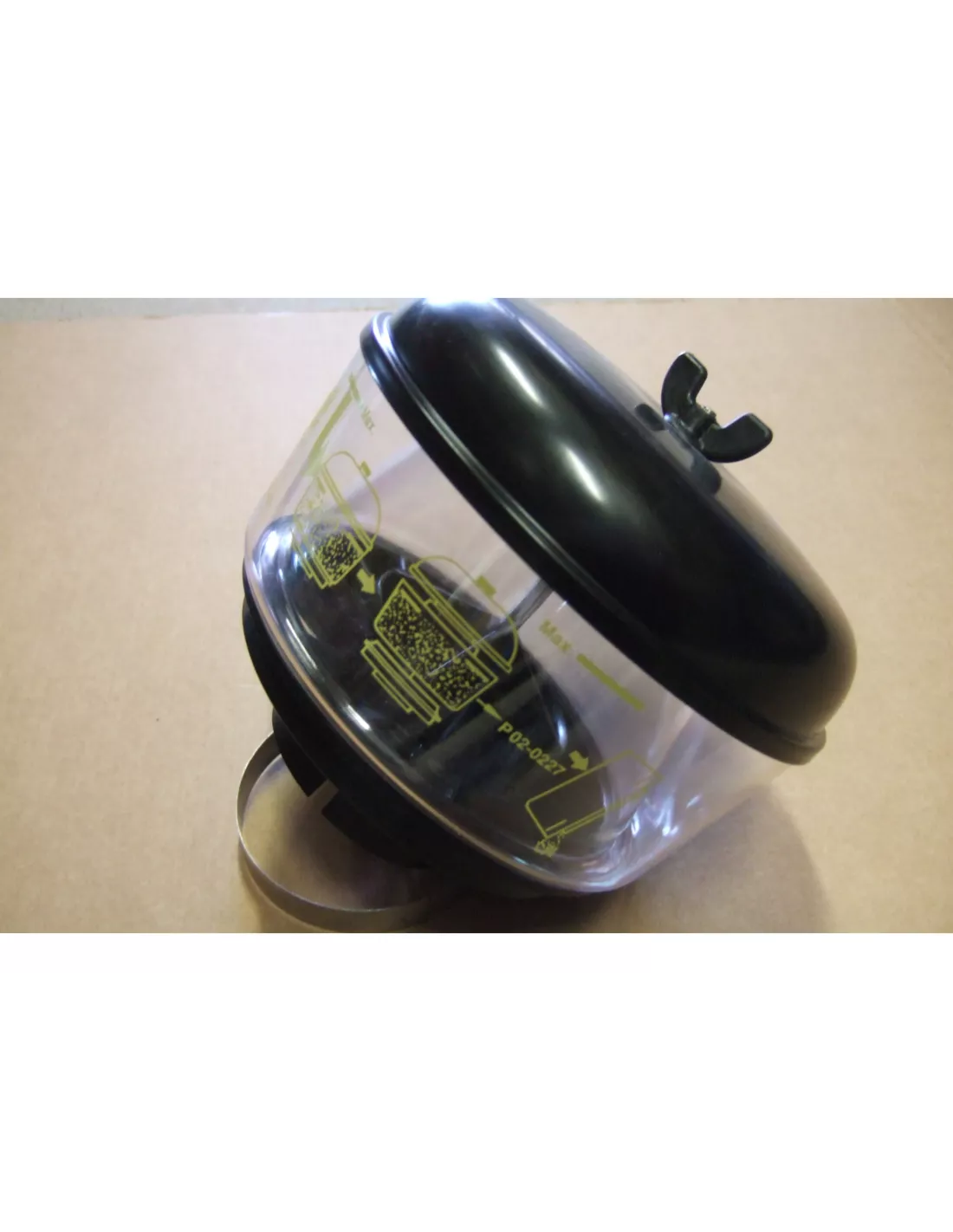 Préfiltre cyclonique Donaldson transparent Ø7 avec entrée Ø3
